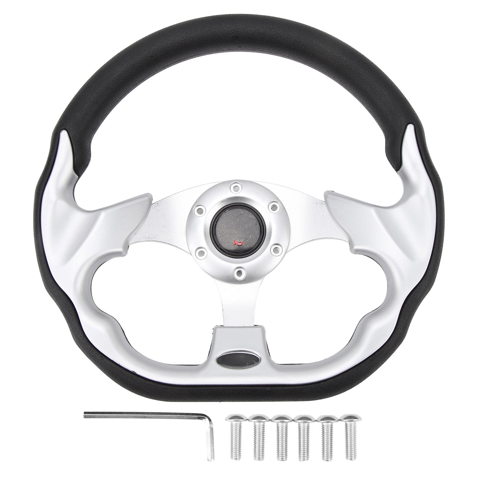 Golf Cart Steering Wheel Adapter Hub - 5 Or 6 Hole Conversion For E-Z-GO TXT RXV PDS DCS, Black Aluminum Replacement - View #13