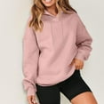 thumbnail image 5 of Xcmzpl Hoodies for Women Cute Color Block Hooded Sweatshirt Athletic Pullover Tops Comfort Long Sleeve Blouses Winter Fashion, 5 of 9