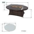 thumbnail image 3 of Direct Wicker Outdoor Patio Rattan Propane 6-Seat Oval Gas Fire Pit Table - Brown (Table Only), 3 of 8