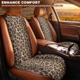 thumbnail image 3 of Eheartsgir Leopard Print Design Quilted Padded Cushion, Scratchproof Polyester Material Car Seat Covers 2 Piece Non-Slip Car Front Seat Covers for Universal Fit, 3 of 7