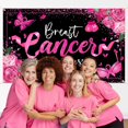thumbnail image 3 of Fond de Sensibilisation au Cancer du Sein Bannière Florale pour Cancer du Sein Ruban Rose Décoration Activités de Charité pour Cancer du Sein Fond, 3 of 6