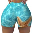 thumbnail image 2 of Fuzoiu Starfish And Seashell On The Beach 1 Print Women's Workout Shorts,Workout Biker Shorts Women,Exercise Fitness Shorts,Scrunch Short, Athletic Shorts for Gym Yoga Running Sport Active-Large, 2 of 8