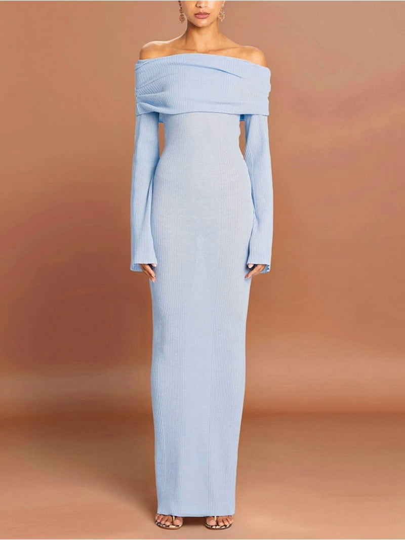midi off shoulder sweater dress Splendid x @cellajaneblog Off-the-Shoulder Women Sweater Dress