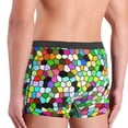 thumbnail image 4 of Men's Boxer Briefs, Colorful Tie Dye Stained Glass Soft Comfy Mens Underwear Boxer Briefs Breathable With Widen Waist, 4 of 7