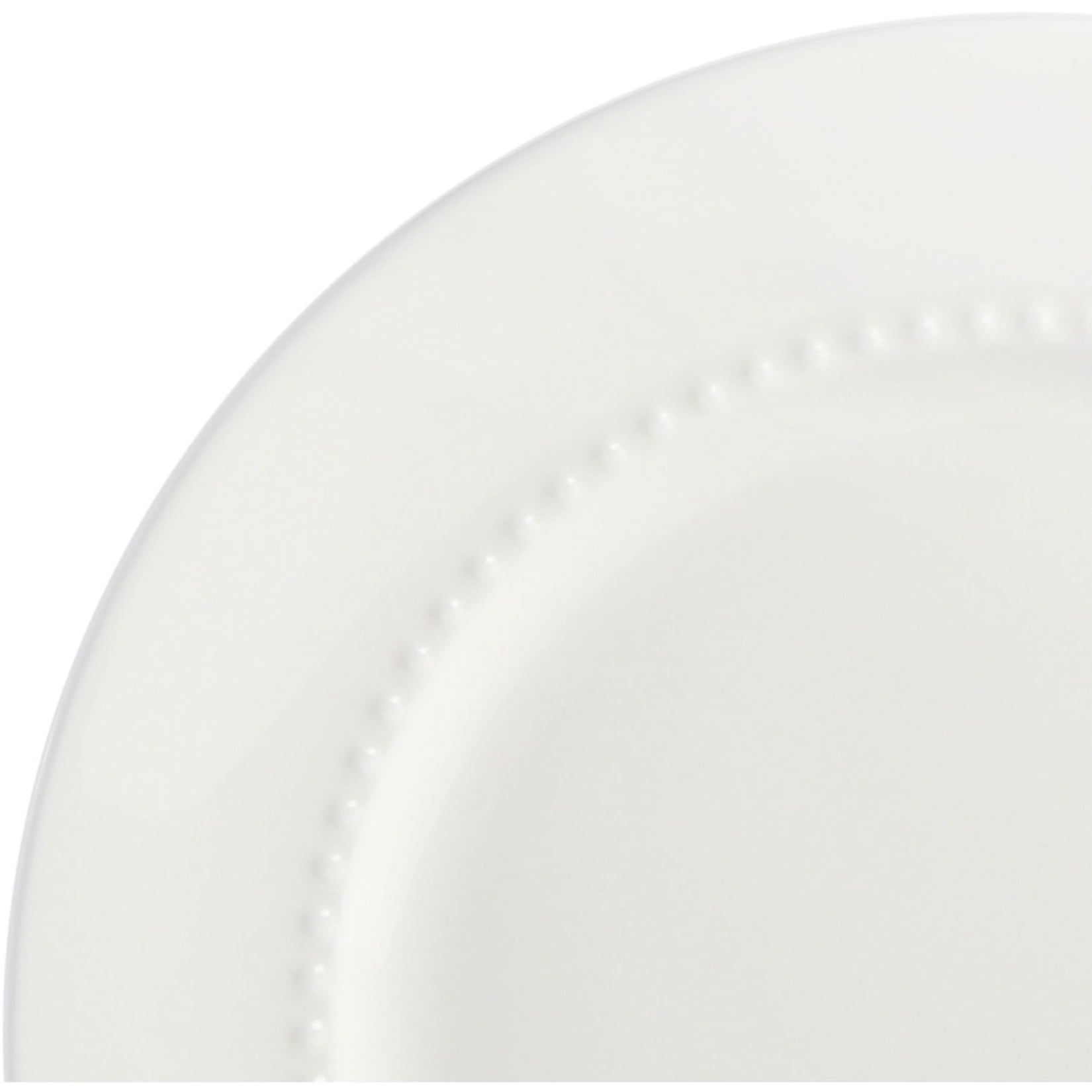Gibson 9984516RM Elite Embossed Bone China Double Bowl Dinnerware Set, Service for 4 (16pcs), White