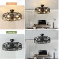 thumbnail image 3 of Depuley Cage Ceiling Fan with Light for Bedroom 20 inches, 3 of 9