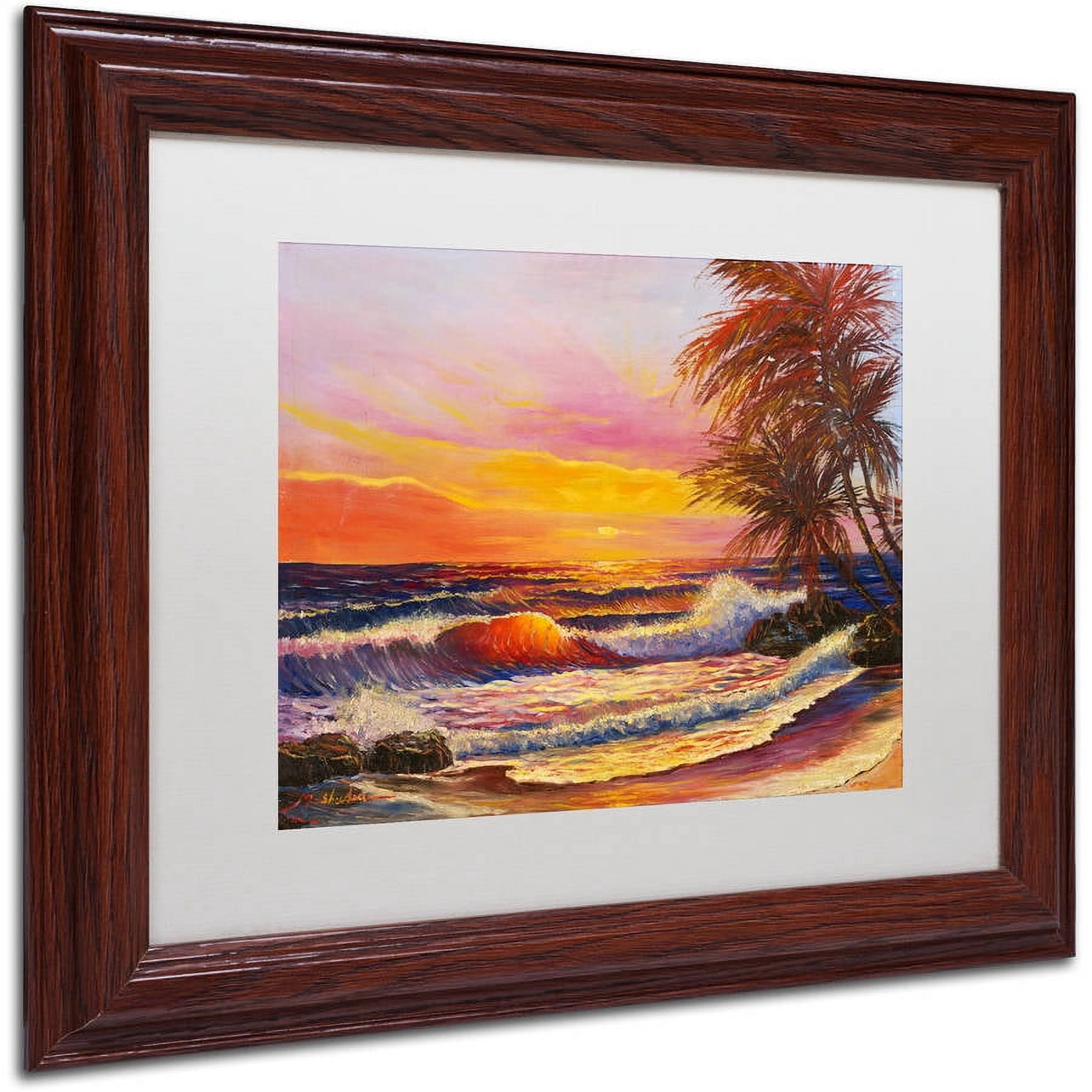 Trademark Fine Art "Hawaiian Glow" Canvas Art by Manor Shadian, White Matte, Wood Frame
