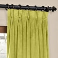 thumbnail image 2 of Homi Drapes Double Pinch Pleated Velvet Curtains Thermal Insulated Room Darkening Drapes for Bedroom/Livingroom Along with 1 Panels,Tiebacks,Hooks (Moss Green, 52"x63"), 2 of 6
