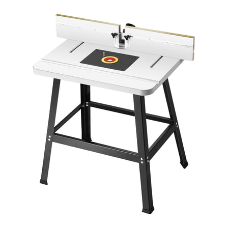 Benchtop Router Table 31.5 x 23.9 Inch with Fence & Dust Port - Woodworking Router Table, Adjustable MDF Top, Precision Woodworking Tool