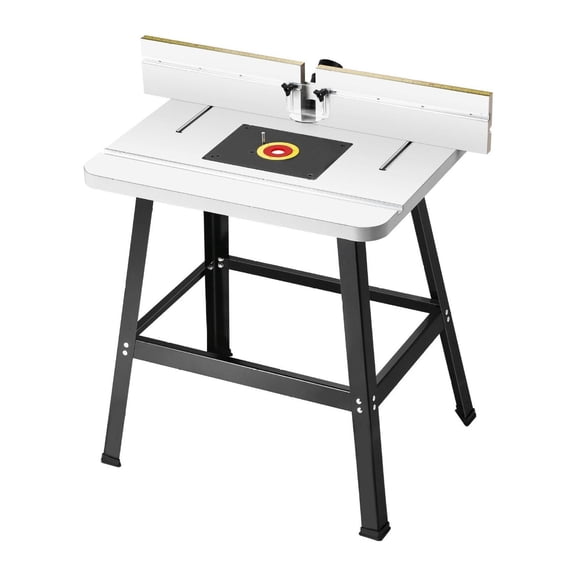 Benchtop Router Table 31.5 x 23.9 Inch with Fence & Dust Port - Woodworking Router Table, Adjustable MDF Top, Precision Woodworking Tool