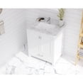 thumbnail image 2 of Laviva 313SQ1H-30-WC 1.26 x 22.05 x 30 in. Forever Single Hole White Carrara Marble Countertop with Rectangular Ceramic Sink, 2 of 3