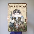 thumbnail image 2 of (9) Serie Pesca Gatos Planos 30 * 40 Cm Con Pintura Hojalata Rectangular, 2 of 9