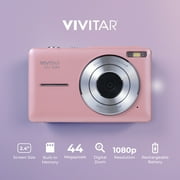 Vivitar Popsnap Compact Digital Camera, Pink, 16X Zoom, 1080p, Built-in Flash, Micro SD, Slim Lightweight Pocket Design