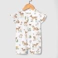 thumbnail image 3 of Baby Deer Mushroom Forest Newborn Infant Baby Romper Shirts Boy Girl Woodland Animals Flowers Leaves Summer Outfit Baby Clothes Short Sleeve Onesie ﻿, 3 of 6