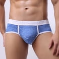 thumbnail image 2 of Ketyyh-chn99 Mens Briefs Underwear Men's Fashion Briefs Comfort Flex Fit Ultra Soft Cotton Stretch Boxer Briefs Blue,XL, 2 of 4