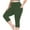 Army Green, variant on Besolor Womens Plus Size Yoga Capri Leggings Seamless High Waisted Stretchy Workout Gym Capris Pants with Pockets