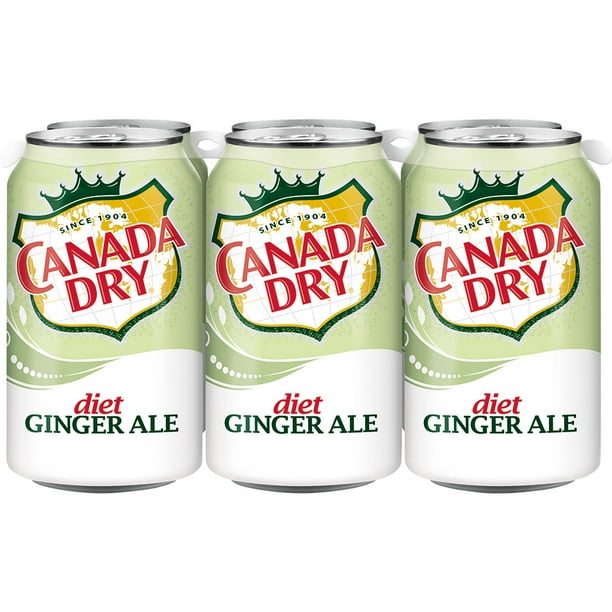 Canada Dry Ginger Ale Nutrition Facts 20 Oz Diet Canada Dry Ginger Ale 12 Fl Oz Cans 6 Pack Walmart Com Walmart Com