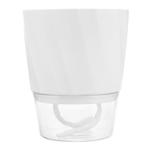 Topbathy White Self Watering Planters with Water Absorbing Feature for Home and Patio Decoration