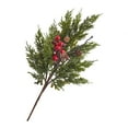 thumbnail image 1 of Branches de Pin Artificielles de Noël avec Baies Rouges et Cônes 19.69X7.87 Pouces Flexibles Pvc Verdure pour Décoration de Fête Arrangement de Table Décoration Festive Maison 1 Pce 0.287 Lb, 1 of 6