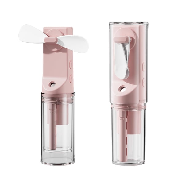 Mini ventilador nebulizador portátil recargable Frelisiy de 1500 mAh, color rosa