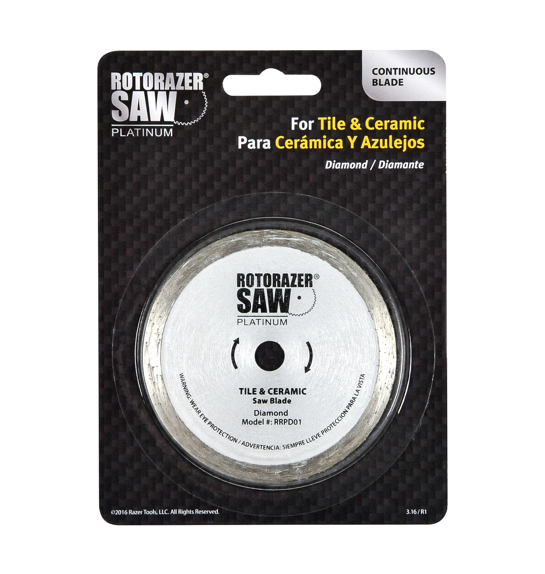 Rotorazer Saw Official Platinum Replacement Blades (Green/Yellow/Red Platinum Rotorazer and Yellow Basic Model) As Seen on TV,Set of 3