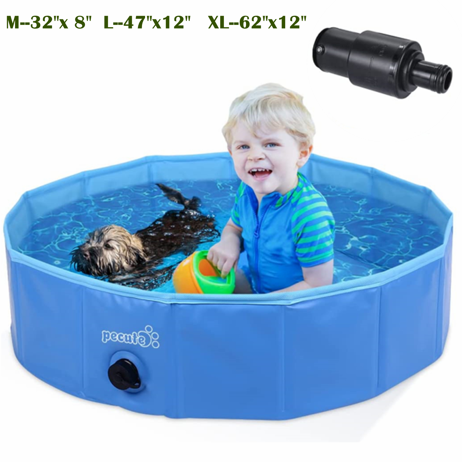 Foldable Kiddie Pool, Swimming Pool Portable Bathing Tub Children