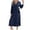 *Navy, variant on ClodeEU Women's Polka Dot V Neck Long Sleeve Wrap Waist Midi Dress,Elegant Casual Swing Dress Green,Women's Plus L