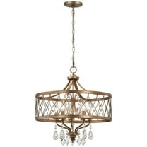 Chandelier 5 Light Olympus Gold in Traditional Style 21 inches Tall By 20.5 inches Wide Bailey Street Home 57-Bel-2254814