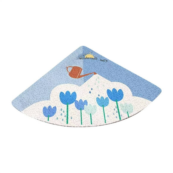 DBSFVPUS Otc Bathroom Products Corner Shower Mat Non Slip Bath Mat Pvc Loofah Shower Floor Mats for Showers Bathmat with Drain Holes Anti Slip Shower Mat for Bathroom Floor Tub Elderly