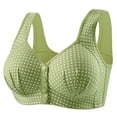 thumbnail image 2 of Women's Plus Size Daily Bra, Front Buckle Bra, Wireless Bra, No Underwire, Fixed Cup, Gathered, Breathable, Comfortable, Supportive, Lifting, Seamless Smooth Bra for Daily Wear, 2 of 5