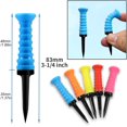 thumbnail image 5 of Golf Tees Plastic, Pack of 10 Pcs Soft Rubber Top Golf Tees 3 1/4 Inch Multiple Colors Reduces Friction and side spin, 5 of 9