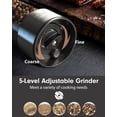 thumbnail image 5 of Tomeem Salt and Pepper Shaker Set with LED Lights and Salt Grinder Refillable with 6 Adjustable Coarseness Electric Salt and Pepper Grinder Set, 5 of 10