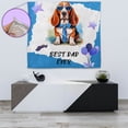 thumbnail image 4 of Happy Father's Day Best Basset Hound Cool Dad Ever Tapestry Bassets Dog Breed Lovers Gifts Idea Wall Hanging Backdrop Home Decor - 12007, 4 of 5