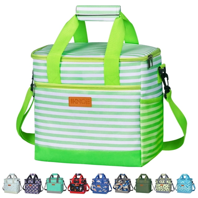 Nevera Iknoe, 29 x 17 x 30 cm, plegable, 24 latas, color verde