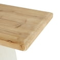 thumbnail image 5 of DecMode 47" x 32" White Wooden O Shaped Console Table with Light Brown Tabletop, 1-Piece, 5 of 9