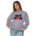 thumbnail image 3 of Hot Mom Funny Best Cool Mothers Day Women Crewneck Sweatshirt Brisco Brands S, 3 of 6