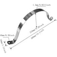 thumbnail image 3 of HWZWT 8 Inch with 2 Hole U-Bracket Stainless Steel Pipe with Tension Clip U-Bracket Rigid Pipe with Tension Clip for Pipe Fixing Silver 8 Inch 4 Pieces Durable and Long Lasting, 3 of 5
