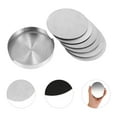 thumbnail image 3 of 1 Ensemble de sous-Verres de Table à Manger sous-Verres Ronds avec Support de sous-Verre (Argent), 3 of 7