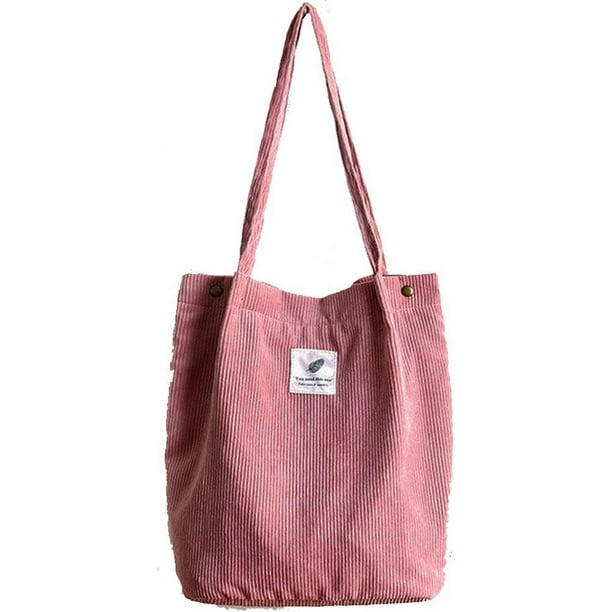 Bolso de mano para mujer, bolso grande de pana, bolso de mano para mujer, bolso de mano para mujer, bolso de mano para universidad, trabajo, escuela de niñas