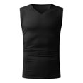 thumbnail image 4 of BKQCNKM Mens Shirts for Men Spring Summer Casual Sleeveless Tank Tops Tee Shirt Top Blouse Mens T Shirt, Black L, 4 of 5