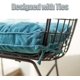 thumbnail image 2 of Nvzi Soft Patio Outdoor Corduroy Chair Pad with Ties Indoor Dining Chairs Cushion 18×18×3.6 Blue 1Pc, 2 of 5
