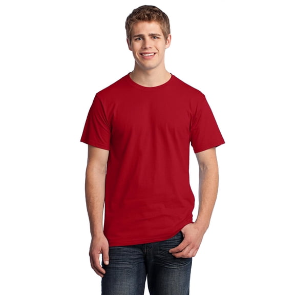 Men's 100 Percent Cotton Double Needle Sleeves Crew Neck T-Shirt. 3930
