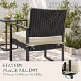 thumbnail image 4 of Outdoor Chair Cushions Set of 4, Waterproof & Fade Resistant Seat Cushion for Patio Furniture - 18.5 x 16 x 2 Inch Chair Pads with Ties and Hidden Zipper, Beige, 4 of 9