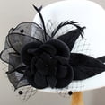 thumbnail image 4 of MEICHEN Elegant Flower Decoration Bucket Hat for Pretty Women Fashion Fall Church Cloche Hat Solid Vintage Bowler Hat, 4 of 4