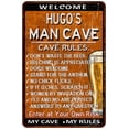 thumbnail image 1 of HUGO'S Man Cave Rules Rusty Sign Garage Decor 8x12 108120051064, 1 of 1