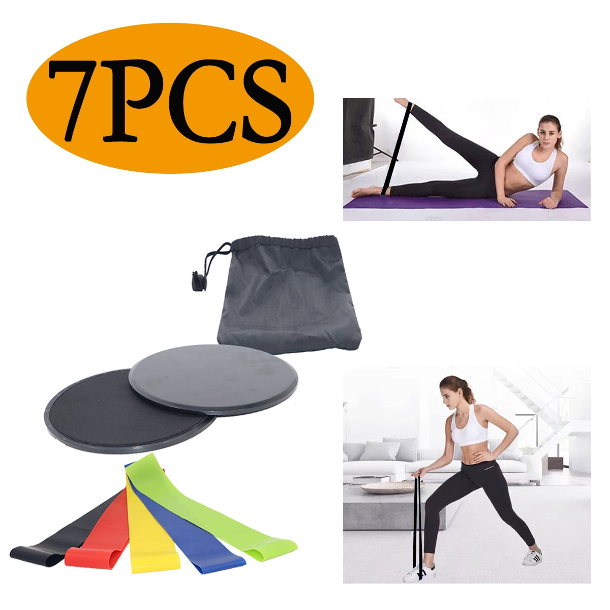 Buy 4pcs Yoga Equipment Set Discs Core Sliders Resistance Loop