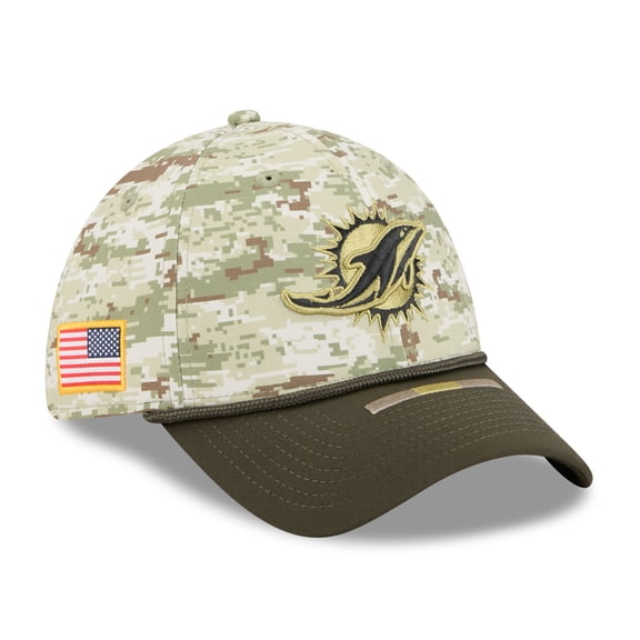Men's New Era  Camo Miami Dolphins 2025 Salute to Service 39THIRTY Flex Hat