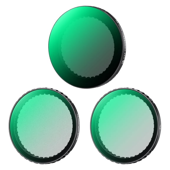 K&F CONCEPT ND2-32 & PL & Black diffusion 1/4 Filter Kit Compatible with DJI Osmo Action 5 Pro/4/3, Snap-on Installation, no need to remove the original filter