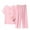 Pink, variant on Women Pajamas Set Cotton Linen Pajamas, Ladies Comfy Pyjamas Set Floral Printing Short Sleeve Loungewear Top and Wide Leg Pants Cropped Trousers Soft Nightwear Sleepwear Khaki XL