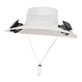 thumbnail image 1 of Sombrero para el sol Strade Fareast Limited con ventilador recargable por USB gris claro, 1 of 8